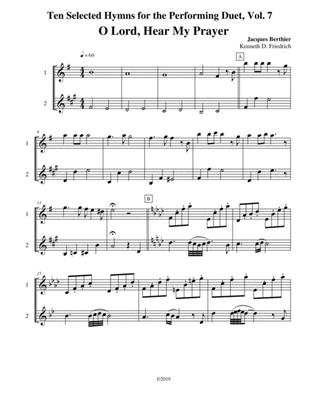 Ten Selected Hymns For The Performing Duet Vol 7 Flute And Clarinet Bass Clarinet Sheet Music