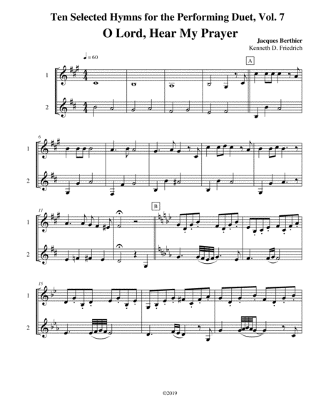 Free Sheet Music Ten Selected Hymns For The Performing Duet Vol 7 Trumpet Clarinet And Horn