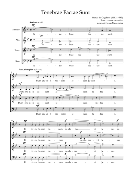 Free Sheet Music Tenebrae Factae Sunt Responsorium Secundum Hebdomadae Sanctae