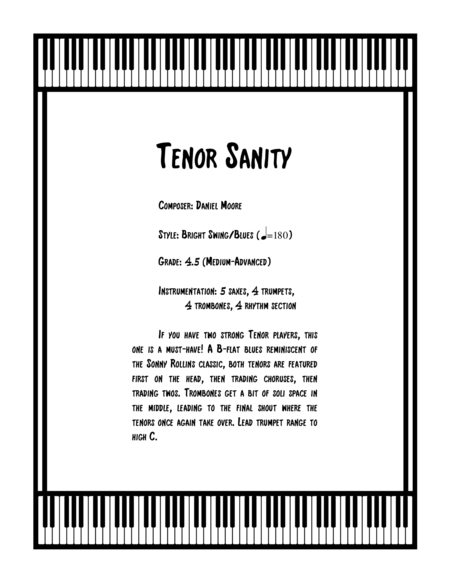 Free Sheet Music Tenor Sanity