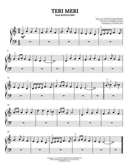 Free Sheet Music Teri Meri