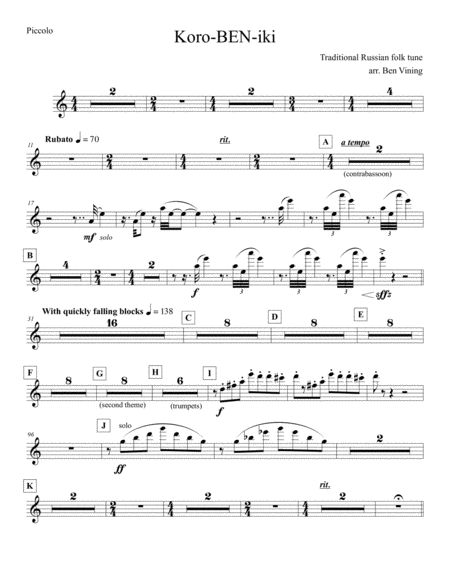 Free Sheet Music Tetris For Orchestra Parts Only