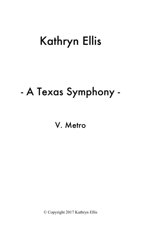 Free Sheet Music Texas Symphony Movement V Metro