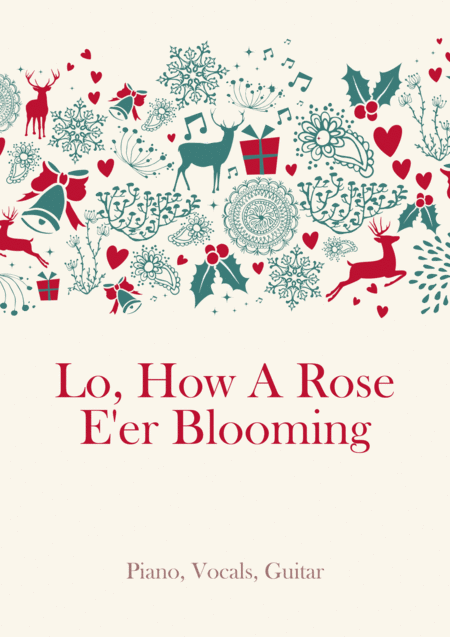 Free Sheet Music Text U Lo How A Rose Eer Blooming