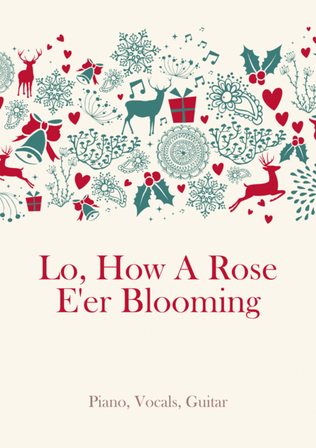 Text U Lo How A Rose Eer Blooming Sheet Music