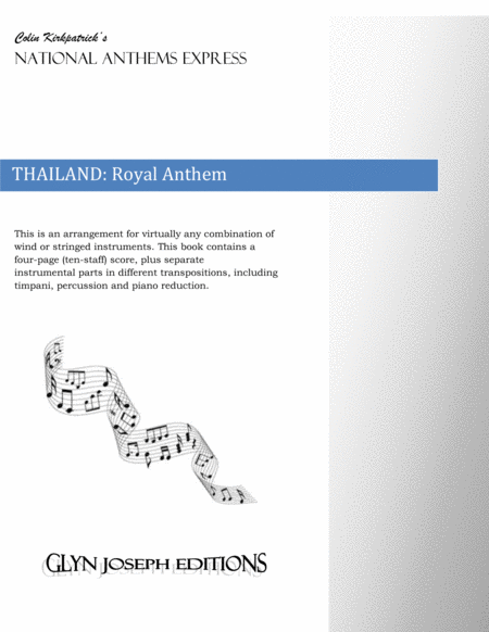 Free Sheet Music Thailand Royal Anthem Phleng Sansoen Phra Barami