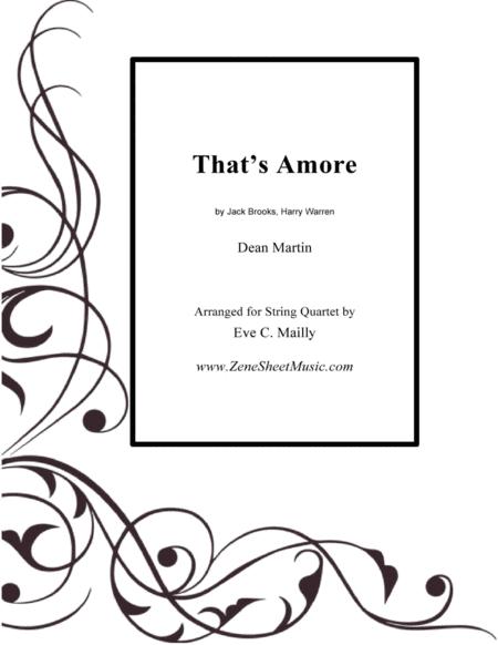 Free Sheet Music That Amore That Love String Quartet