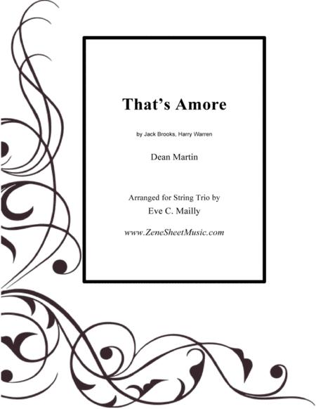 Free Sheet Music That Amore That Love String Trio