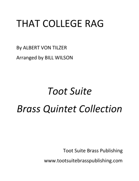 That College Rag Sheet Music