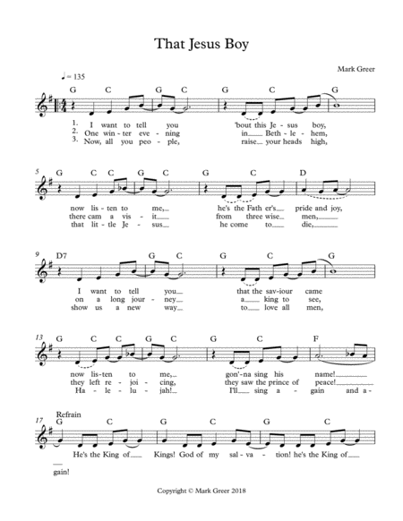 That Jesus Boy Sheet Music