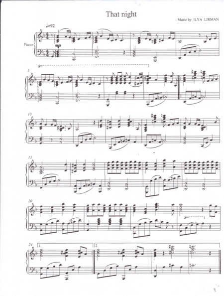 Free Sheet Music That Night