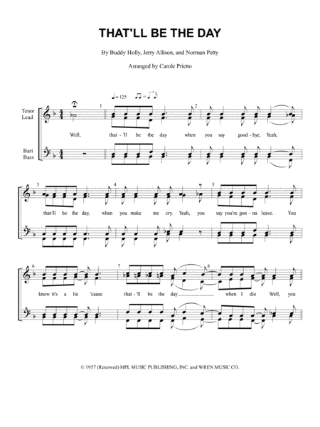 Free Sheet Music That Will Be The Day Choral Pricing