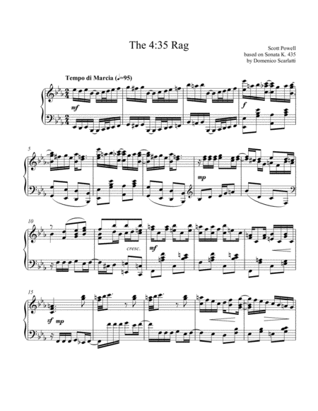 Free Sheet Music The 4 35 Rag