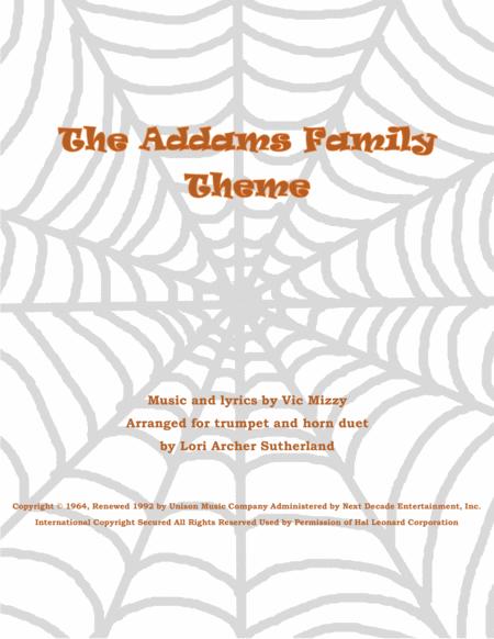 The Addams Family Theme For Easy Trumpet Horn Duet Sheet Music