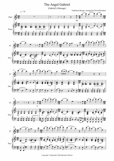 The Angel Gabriel For Flute And Piano Sheet Music