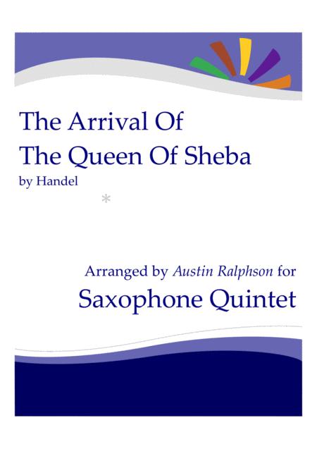 The Arrival Of The Queen Of Sheba Sax Quintet Sheet Music