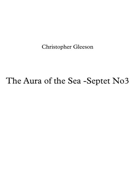 Free Sheet Music The Aura Of The Sea Septet