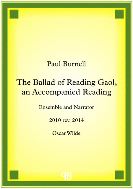 The Ballad Of Reading Gaol An Accompanied Reading Sheet Music