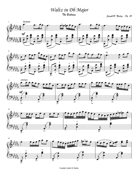 Free Sheet Music The Ballroom