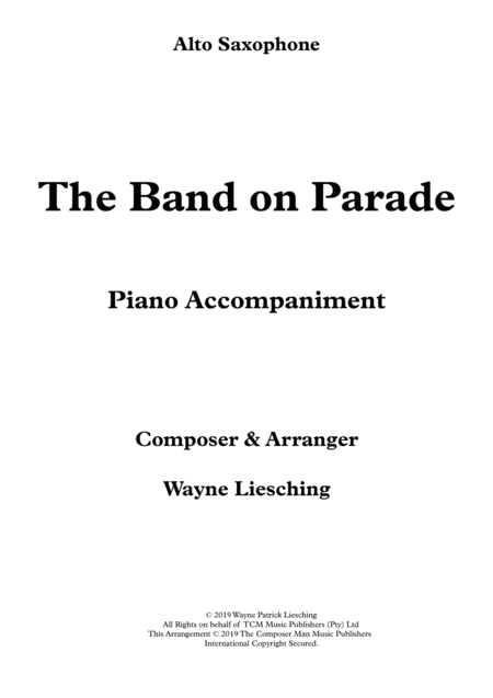 The Band On Parade Sheet Music