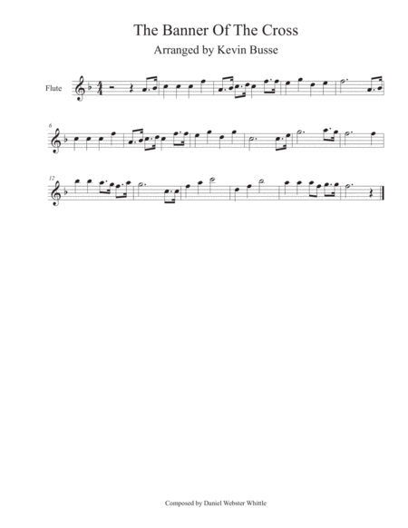 Free Sheet Music The Banner Of The Cross Flute