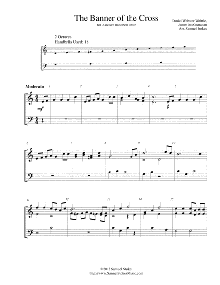 The Banner Of The Cross For 2 Octave Handbell Choir Sheet Music