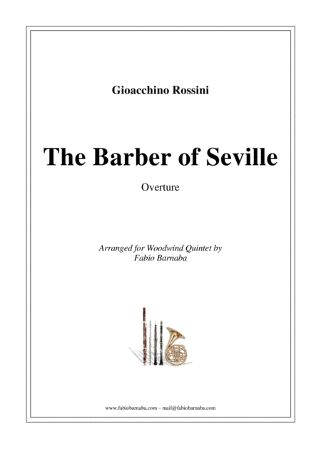 The Barber Of Seville Overture For Woodwind Quintet Sheet Music