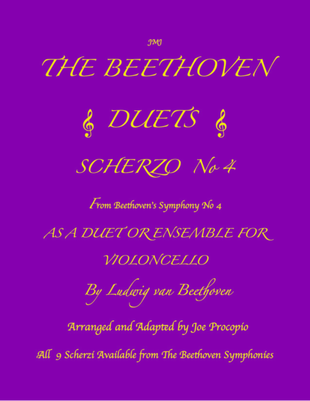 The Beethoven Duets For Cello Scherzo No 4 Sheet Music