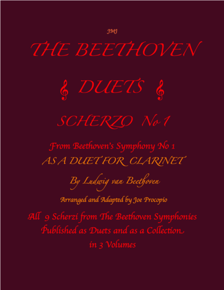 Free Sheet Music The Beethoven Duets For Clarinet Scherzo No 1