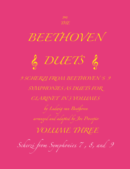 The Beethoven Duets For Clarinet Volume 3 Scherzi 7 8 And 9 Sheet Music