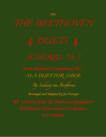 Free Sheet Music The Beethoven Duets For Oboe Scherzo No 7