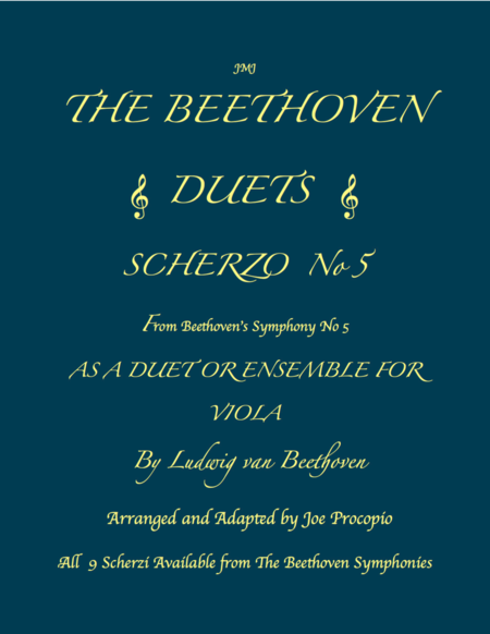 Free Sheet Music The Beethoven Duets For Viola Scherzo No 5