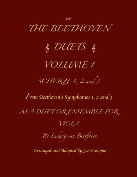 Free Sheet Music The Beethoven Duets For Viola Volume 1 Scherzi 1 2 And 3