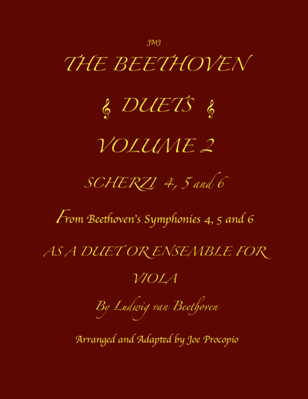 Free Sheet Music The Beethoven Duets For Viola Volume 2 Scherzi 4 5 And 6