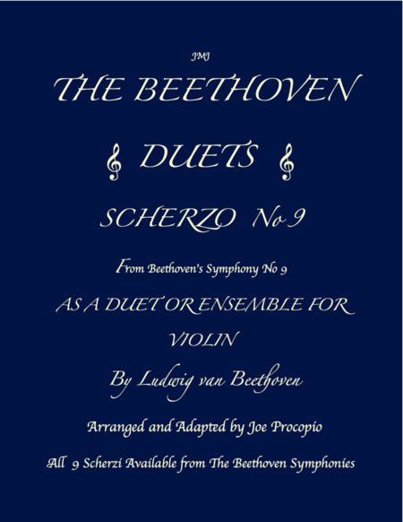 Free Sheet Music The Beethoven Duets For Violin Scherzo No 9