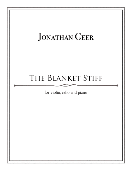 Free Sheet Music The Blanket Stiff