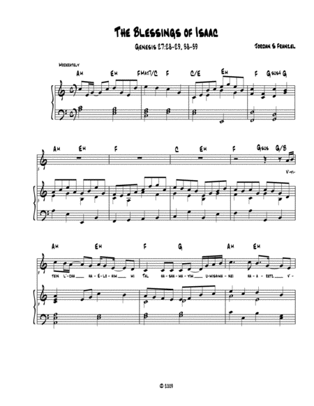 Free Sheet Music The Blessings Of Isaac