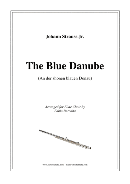 Free Sheet Music The Blue Danube An Der Shonen Blauen Donau Full Version For Flute Choir