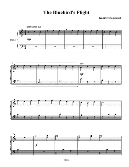 Free Sheet Music The Bluebirds Flight