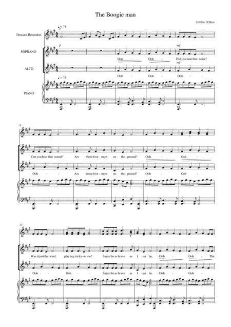 Free Sheet Music The Boogie Man