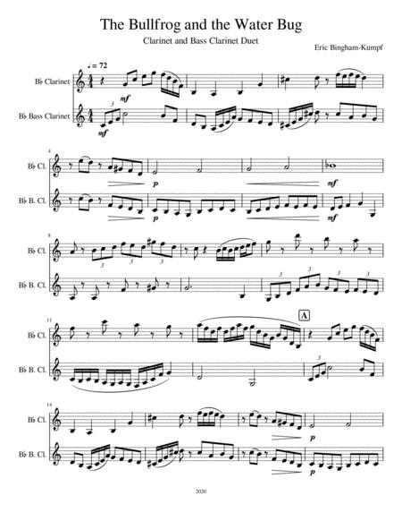 Free Sheet Music The Bullfrog And The Water Bug