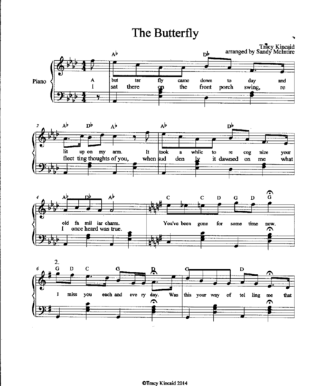 Free Sheet Music The Butterfly