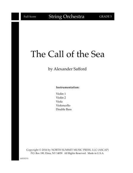 Free Sheet Music The Call Of The Sea Score And Parts