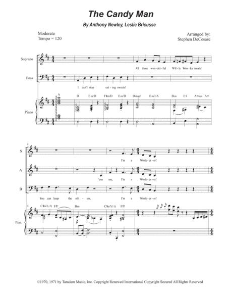 The Candy Man Vocal Trio Sab Sheet Music