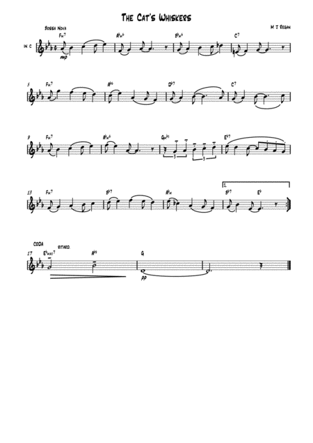 Free Sheet Music The Cats Whiskers