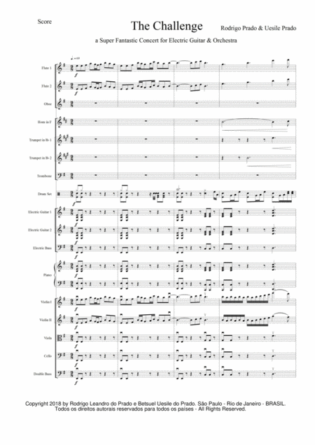 The Challenge A Super Fantastic Concert For Electric Guitar And Orchestra Sheet Music