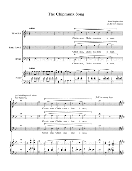 Free Sheet Music The Chipmunk Song