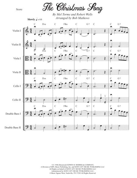 The Christmas Song Chestnuts Roasting On An Open Fire For String Solo Or Ensemble Sheet Music