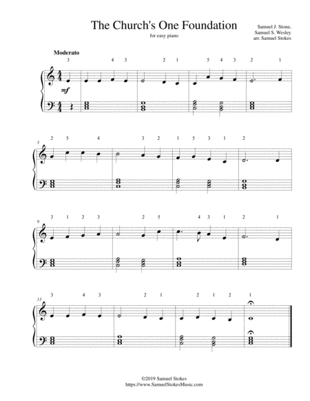 The Churchs One Foundation For Easy Piano Sheet Music