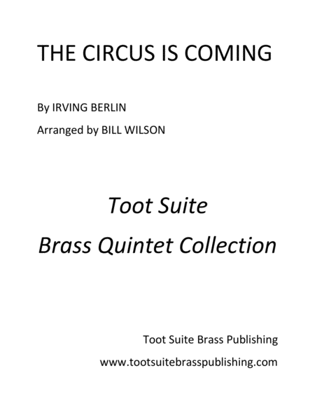 Free Sheet Music The Circus Is Coming To Town